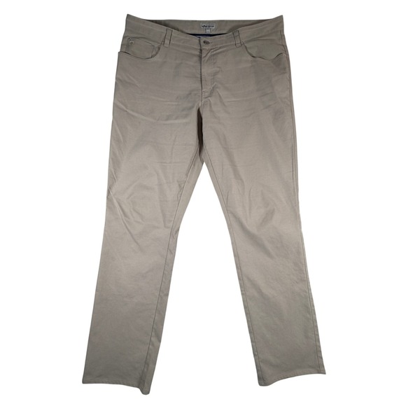 Peter Millar Other - Peter Millar Mens 38x32 Performance Five Pocket Pants Golf Khaki Tan‎ Beige